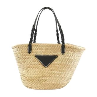 Prada Pre-owned Palmito Vitello Tote Bag - Pre-owned - Mujer - Beige - ONE SIZE