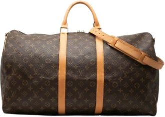 Louis Vuitton Pre-owned Keepall Bandouliere 55 - unisex - Vintage Weekendtas - Bruin - ONE Size - Leer - Vintage