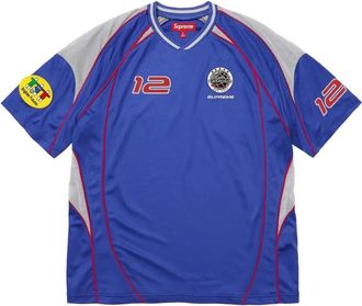 SUPREME piping soccer jersey - Blauw