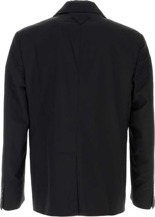 Prada Mens Wool Blend Blazer Black Blazers