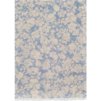 Gerard Darel Dalia Floral Print Scarf in Sky Blue at Nordstrom