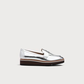 L.k. Bennett Womens Shana flats, Silver - Size UK 4