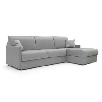 Divani.Store Divani.store - Evans Sof&aacute; Esquinero Convertible En Tela Impermeable 232 Cm Derecho (mat. 120x197) Gris