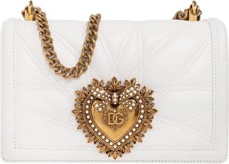 Dolce & Gabbana Devotion Medium schoudertas - Dames - Schoudertassen - Wit - ONE Size - Leer - Tassen