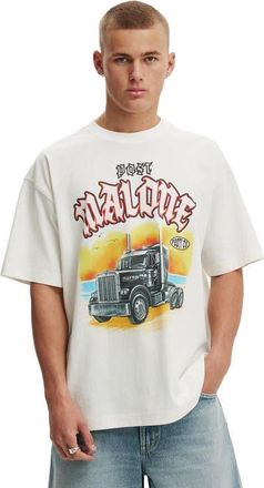 Cotton On Mens Box Fit Premium Music T-Shirt in Vintage White Post Malone at Nordstrom, Size Xx-Large