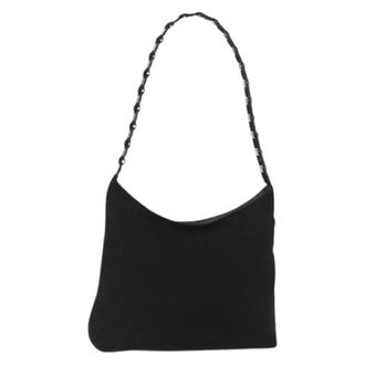 Ferragamo Pre-owned Canvas Schoudertas - Dames - Pre-owned - Zwart - Maat: ONE Size