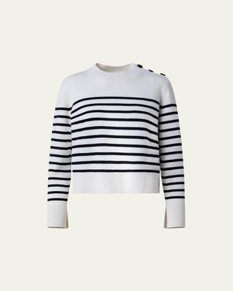 Akris Kodak Striped Knit Pullover