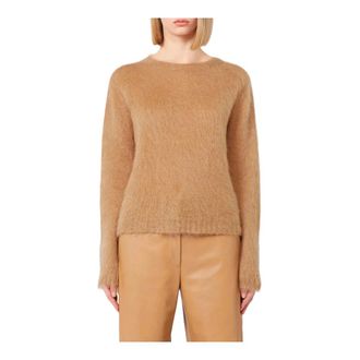 Max Mara Aceto Sweater - Dames - Ronde hals truien - Bruin - S - Truien & Vesten