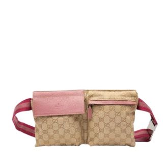 Gucci Pre-owned Belt Bags, female, Beige, Size: ONE SIZE Pre-owned Canvas Belt Bag