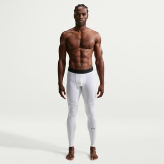 Nike Mens Nike Pro Dri-FIT Fitness Tights in White | FB7952-100