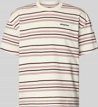 Dickies T-Shirt mit Logo-Stitching Modell EAST LIBERTY in Offwhite, Gr&ouml;&szlig;e XXL