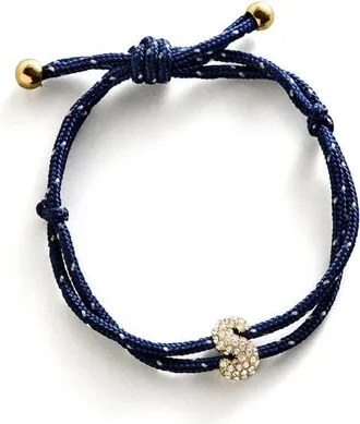 BaubleBar Initial Custom Paracord Bracelet in Blue S at Nordstrom