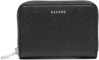Sandro Portafoglio in pelle Saffiano - Nero