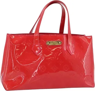 Louis Vuitton Wilshire Monogram Vernis Pink Patent_Leather Handbag (Pre-Owned)