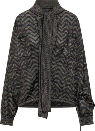Missoni Dark Grey Mock Collar Sweater