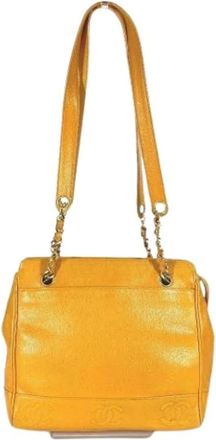 Chanel Pre-owned Shoulder Bags, female, Yellow, Size: ONE SIZE Pre-owned Shoulder Bag