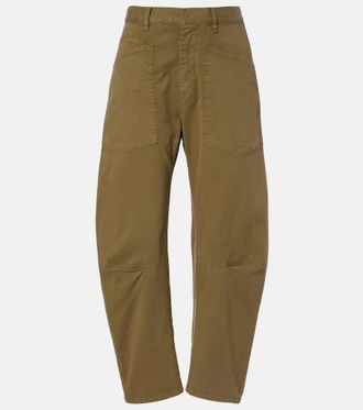 Nili Lotan Shon cotton twill barrel-leg pants