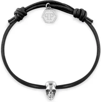 Philipp Plein Friendship Skull Bracelet Men in Black/stainlesssteel at Nordstrom