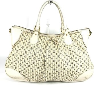 Louis Vuitton Monogram Mini Lin Beige White Monogram Mini Lin Handbag Tote Bag (Pre-Owned)