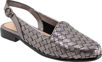 Trotters Lea Slingback Flat in Pewter at Nordstrom, Size 11.5