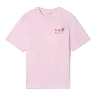 MC2 Saint Barth T-Shirts, female, Pink, Size: S Emilie Cotton T-shirt