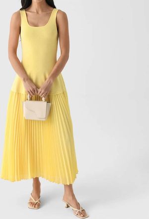 Jonathan Simkhai Allana Midi Dress In Yellow
