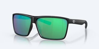 Costa Unisex Rincon Polarized Sunglasses In Matte Black Green Mirror