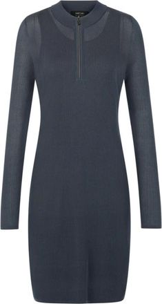 Marc Cain Ribbed Knit Dress - Dames - Kleedjes - Grijs - 3XL - Kleedjes