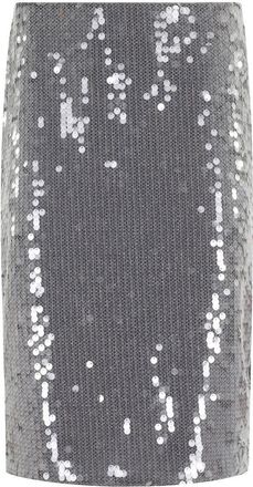 Rotate Net Sequin Midi Skirt