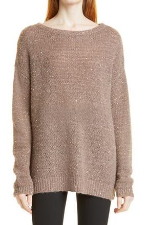 Nordstrom Sequin Sweater in Brown Combo at Nordstrom Rack, Size Large