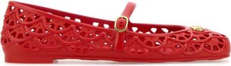 Valentino Garavani Red Logo Ballet Flats