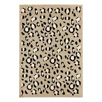 Sweeek Alfombra interior motivo leopardo beige