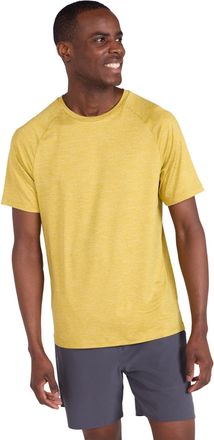 Mountain Warehouse IsoCool Agra Mens Striped Tee - UPF30+ UV Protection T-Shirt, Lightweight Tshirt, Quick Dry, Breathable Top - for Spring Summer Travel Yellow 4XL