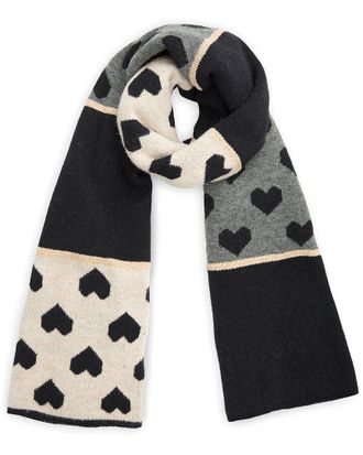 Saachi Saachi Heart Mixed Pattern Scarf