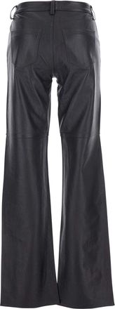 Michael Michael Kors Womens Brown Pants With Leather Belt Loops Lamb Trousers