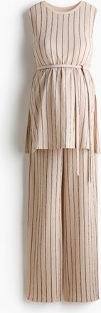 H&M MAMA 2-teiliges Set aus Strukturjersey - Brown