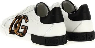 Dolce & Gabbana Womens Multicolor Calfskin Low Top Sneakers