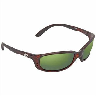 Costa Mens Brine 580P Sunglasses In Tortoise Frame Green Mirror