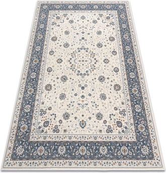 RugsX Rugsx - Carpet Wool nain Frame ornament 7179/51943 beige / navy beige 120x170 cm