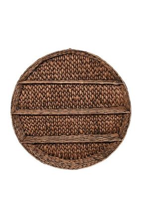 Happimess Annulus 3-Shelf Circular Handwoven Hyacinth Wall Rack in Brown at Nordstrom