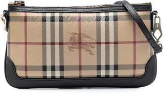 Burberry Pre-owned Burberry Haymarket Check Coated Canvas Peyton Crossbody PZHQ5YEHRTO2NV63