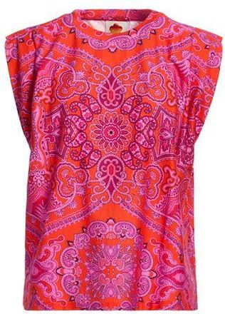 Farm Rio PAISLEY SCARF RED T-SHIRT BLOUSE