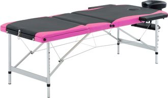 vidaXL Furniture Limited - Camilla De Masaje Plegable 3 Zonas Aluminio