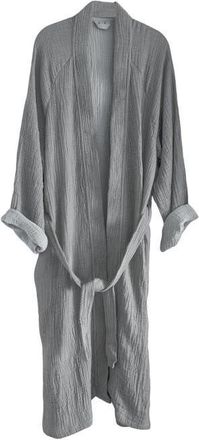 Anaya with Love Crinkled Cotton Cuddle Robe in Charcoal Grey at Nordstrom
