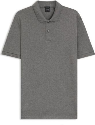 BOSS Cotton polo shirt with herringbone structure