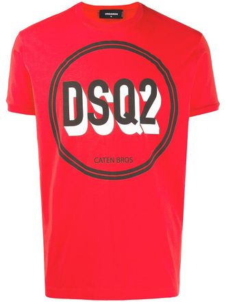 Dsquared2 circle logo printed T-shirt - men - Cotton - S