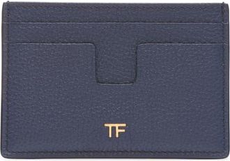 Tom Ford Grained Leather Card Holder in 1L087 Denim Blue at Nordstrom