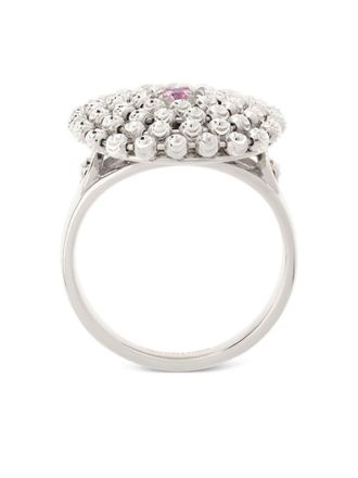 Officina Bernardi Anello Mimosa in oro bianco 18kt con zaffiri - Argento