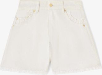 Ganni White Shorts in Denim - Size 24W/33L Organic Cotton