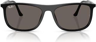 Ray-Ban 58mm Polarized Gradient Square Sunglasses in Black at Nordstrom Rack